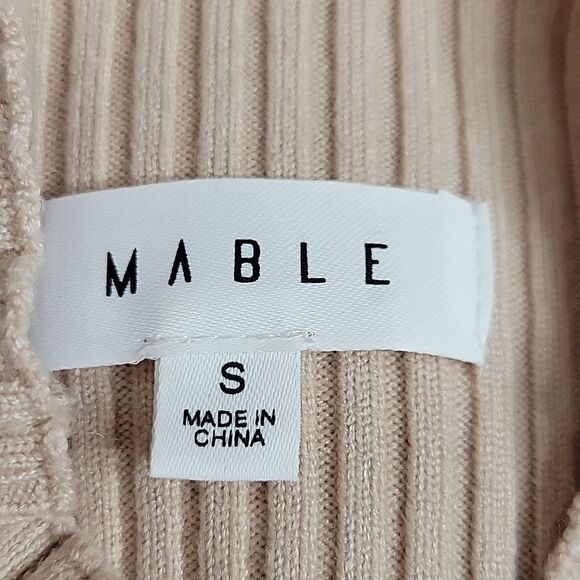 Anthropologie Mable Cropped Tan Mockneck Size Small - Picture 5 of 8